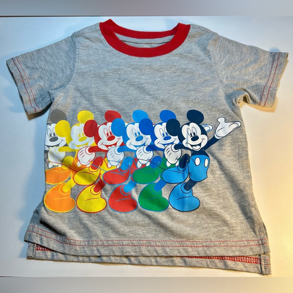 ✅Disney Jr Mickey Mouse Short Sleeve Tee, Unisex 2T